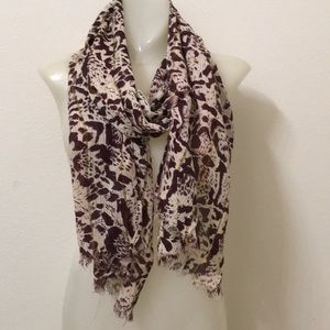 Brown Print Scarf